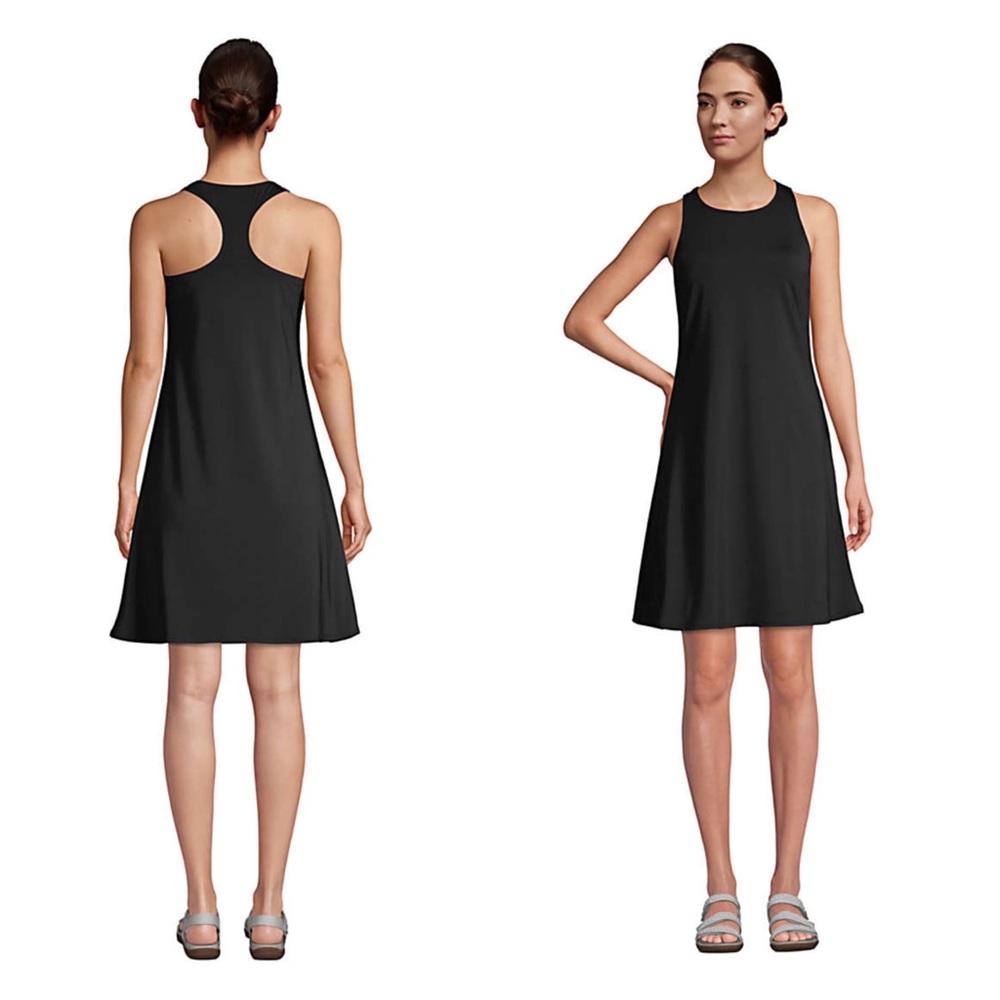 10 Lands end swim dress black LONG - Picture 2 of 7